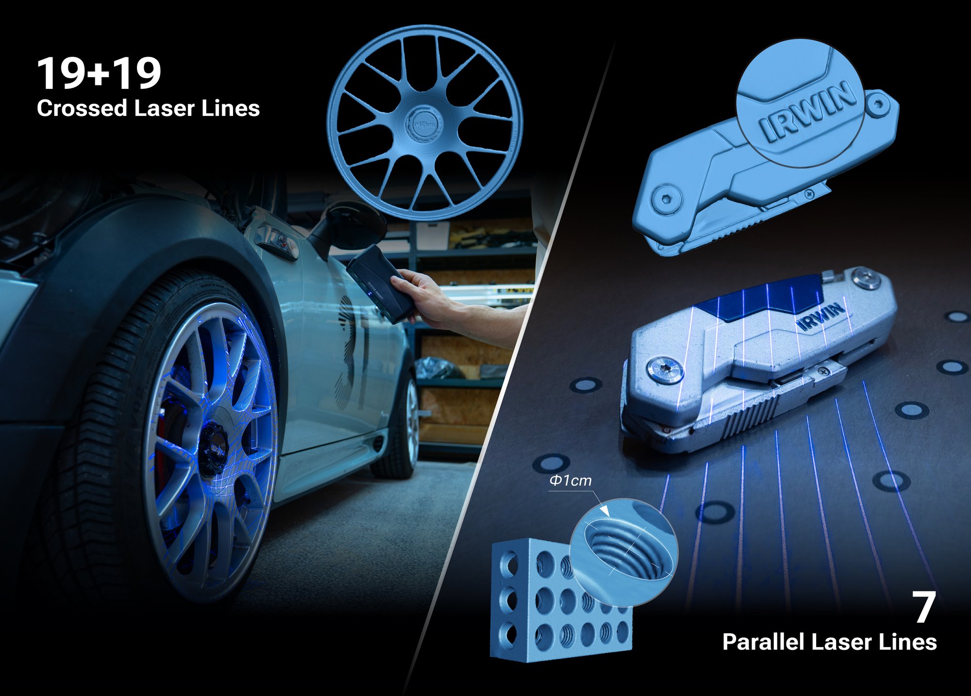 Blauer Laser